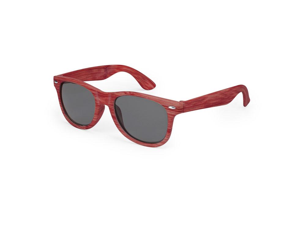 Солнцезащитные очки DAX с эффектом под дерево, темно-красный - фото 1 - id-p111995040