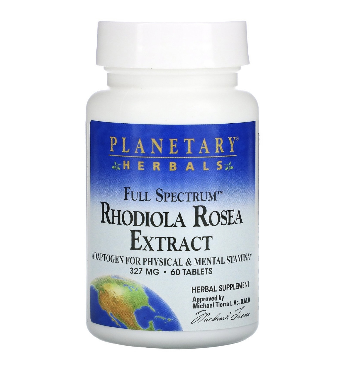 Planetary herbals экстракт родиолы розовой, полного спектра, 327мг, 60 таблеток - фото 1 - id-p111995491