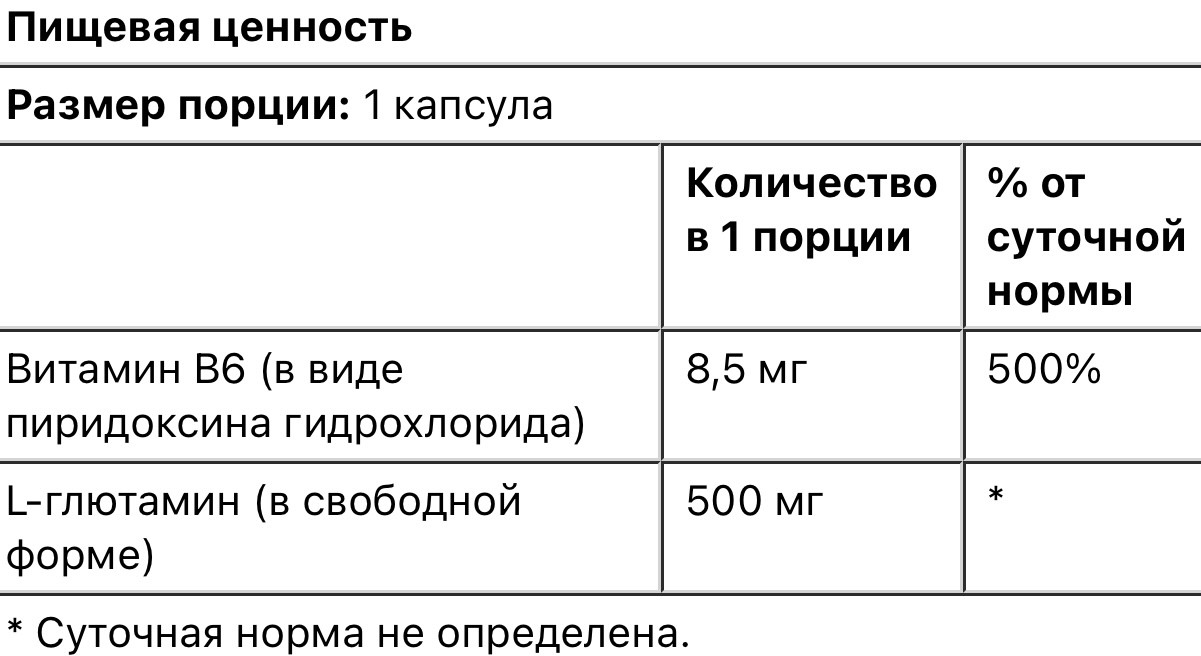 Country life L-глутамин в капсулах, 500мг, 100 веганских капсул - фото 3 - id-p111995640