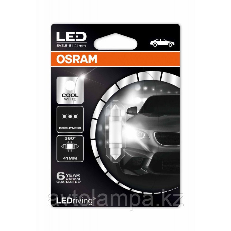 6499CW-01B C5W 6000К холодный белый OSRAM (41mm) Festoon