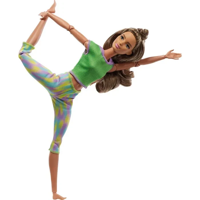 Barbie Безграничные движения Кукла Барби Шатенка в зелёном - фото 3 - id-p111996677