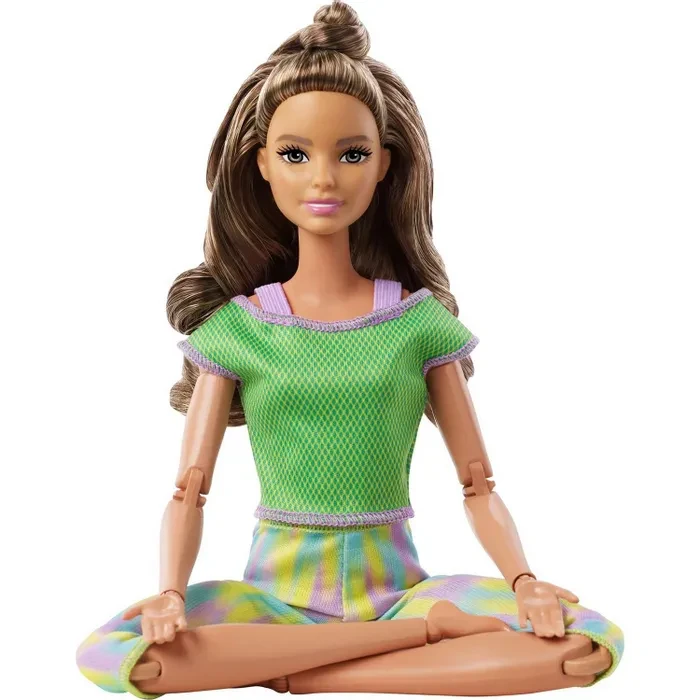 Barbie Безграничные движения Кукла Барби Шатенка в зелёном - фото 5 - id-p111996677
