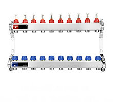 Коллекторная группа VARMEGA 1" 12х3/4"EK с расходомерами и регулирующими клапанами (нержавейка)