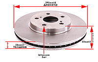 Тормозной диск передний LEXUS ES XV30 02-06\ 4351233100