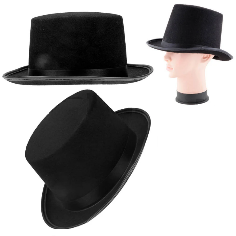 Фетровая шляпа цилиндр на вечеринку 15,5 см черная