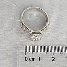 Кольцо Италия K287 серебро с родием вставка фианит, фото 3