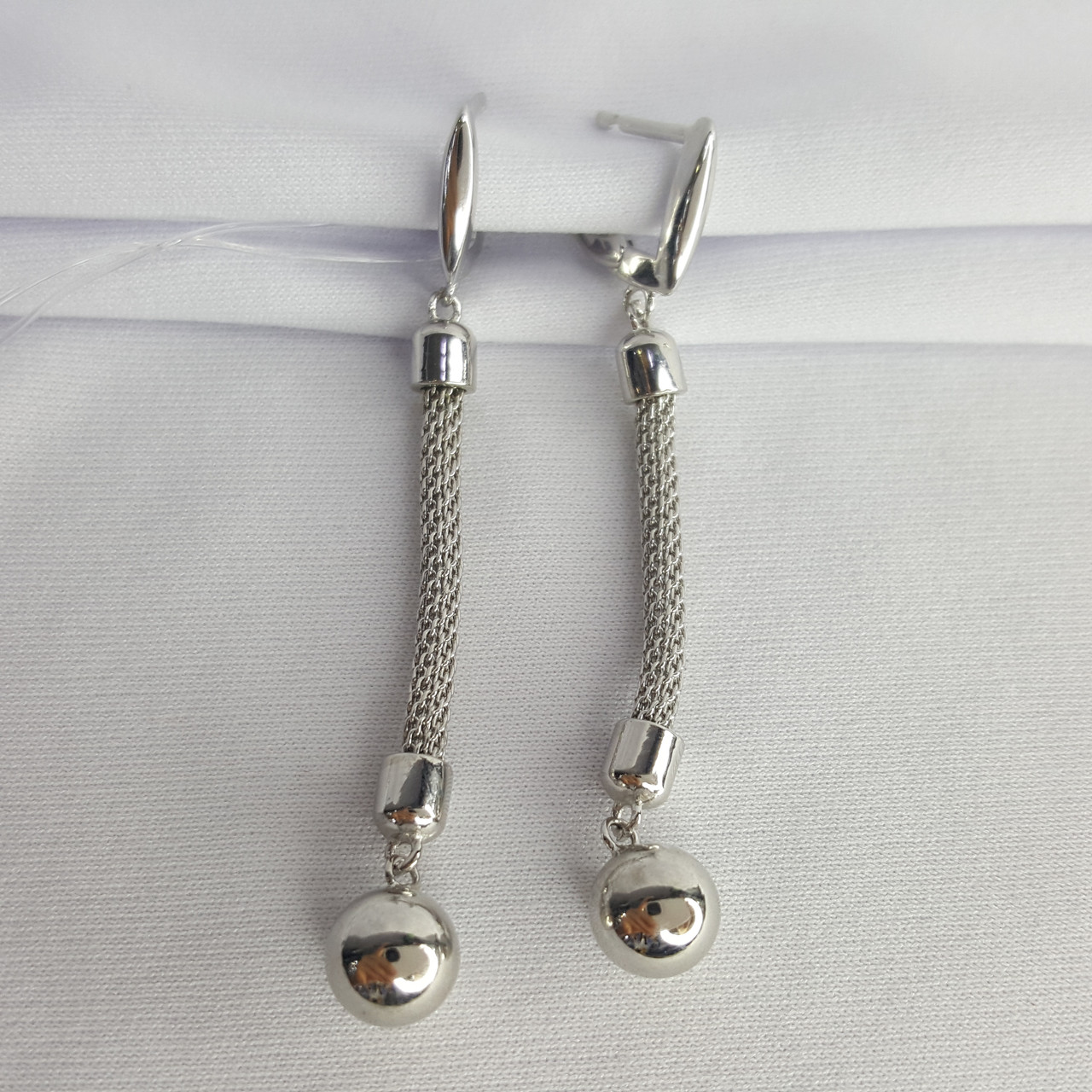 Серьги из серебра с фианитами Италия K131, фото 1