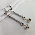 Серьги из серебра с фианитами Италия K131, фото 2