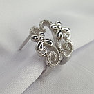 Серьги из серебра с фианитами Италия K89, фото 2