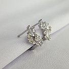 Серьги из серебра с фианитами Италия K484, фото 2