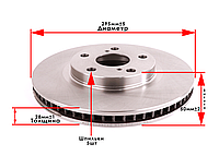Тормозной диск передний LEXUS ES XV40 \ XV60 \ 4351233140