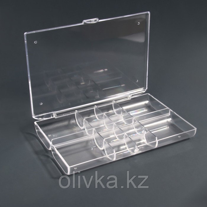 Органайзер для декора, 12 ячеек, 18,5 × 13 × 3 см, в картонной коробке, цвет прозрачный - фото 3 - id-p110938846