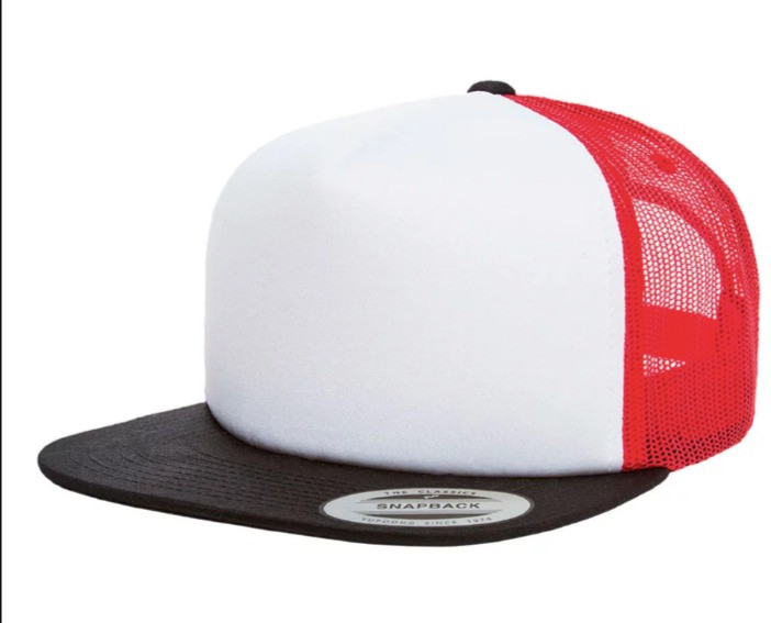 Кепка Flexfit Foam Trucker with White Front - роспись