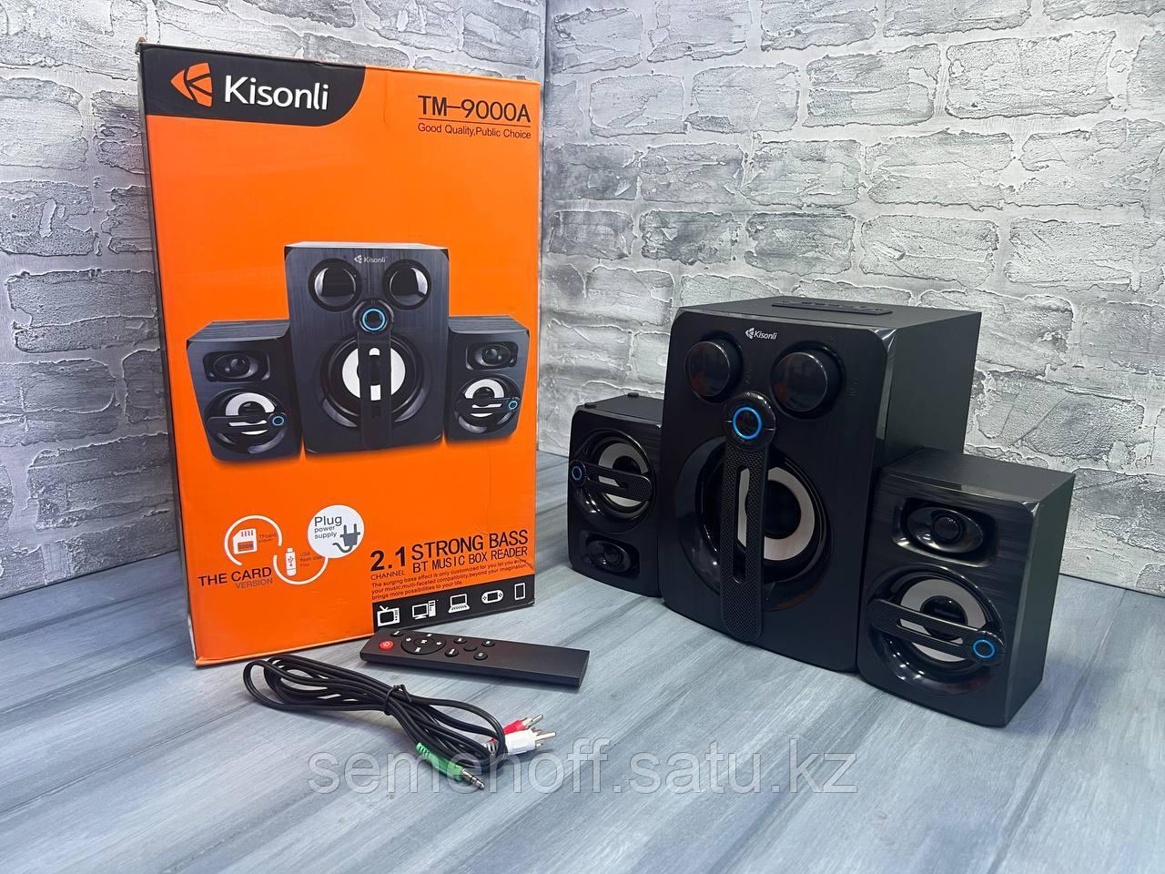 Колонки 2.1 Kisonli TM-9000A, для ПК и ноутбука, питание 220V + jack 3.5mm, 5W+2x3W, 20Hz- 20KHz (AX77711342) - фото 1 - id-p112015758