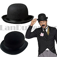 Фетровая шляпа Чарли Чаплина котелок на вечеринку черная