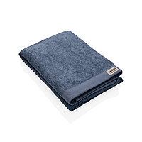 Банное полотенце Ukiyo Sakura из хлопка AWARE™, 500 г/м², 70x140 см, синий; , Длина 140 см., ширина 70 см.,