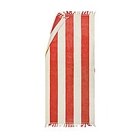 Пляжное полотенце VINGA Valmer, 80х180 см, красный; белый, Длина 180 см., ширина 80 см., высота 0,5 см.,