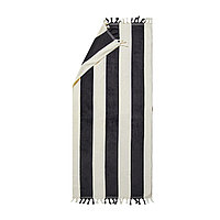 Пляжное полотенце VINGA Valmer, 80х180 см, черный; белый, Длина 180 см., ширина 80 см., высота 0,5 см.,