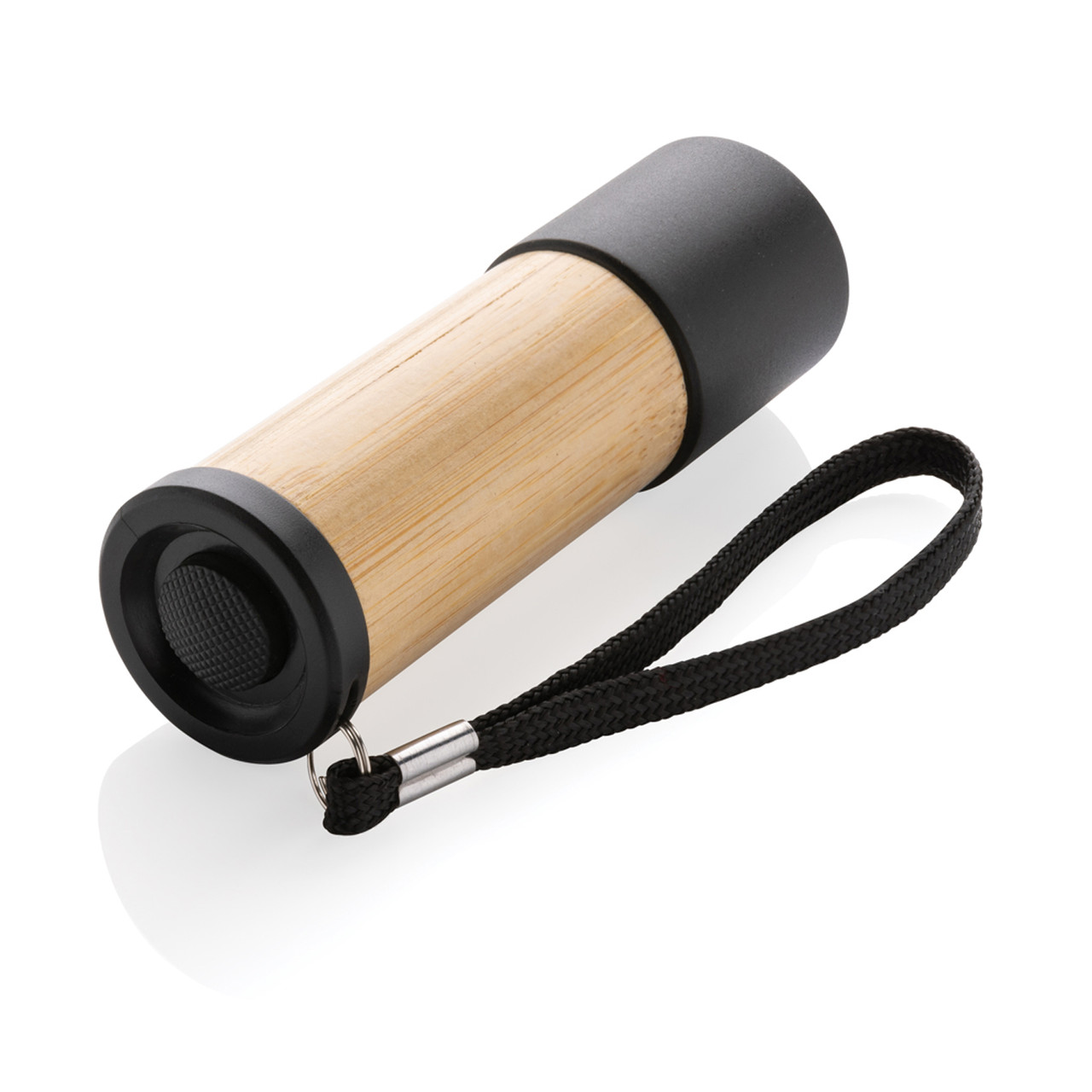 Карманный фонарик из бамбука и переработанного пластика RCS, коричневый; , Длина 3,2 см., ширина 3,2 см., - фото 2 - id-p112016863