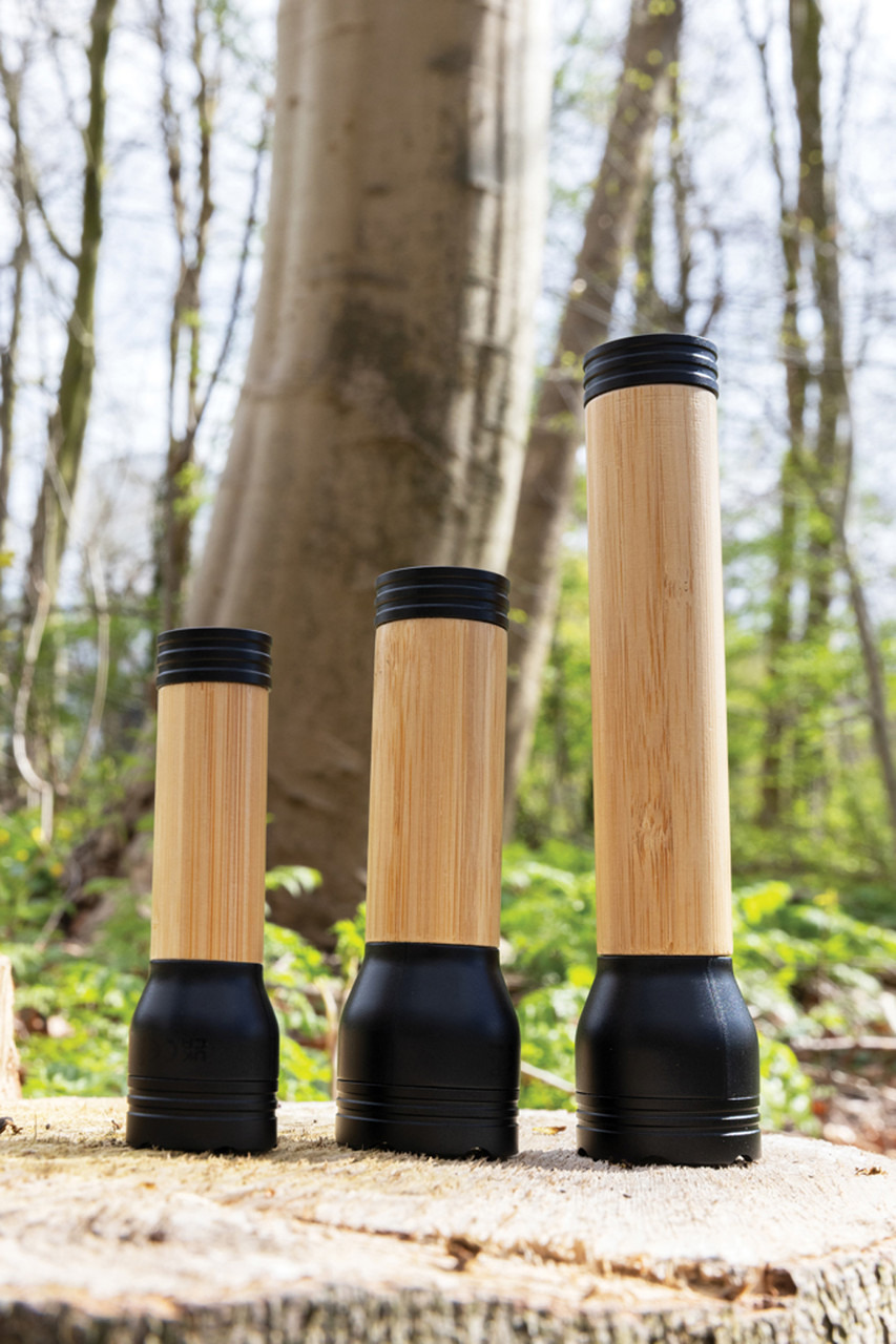 Фонарь Lucid из бамбука и переработанного пластика RCS, 1 Вт, черный; коричневый, Длина 3,3 см., ширина 3,3 - фото 8 - id-p112016866