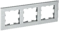 BRITE Рамка 3 -местная РУ-3-1-БрА металл алюминийИЭК