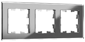 BRITE Рамка 3 -местная РУ-3-2-БрСе стекло серый ИЭК