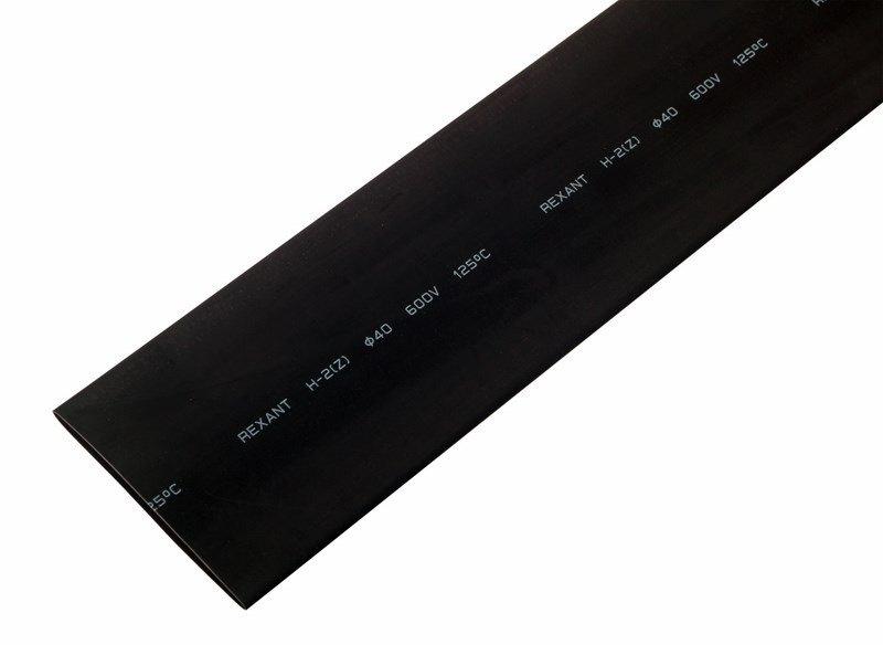 Трубка термоусаживаемая ТУТ нг 40,0/20,0мм, черная, упаковка 10 шт. по 1м REXANT - фото 3 - id-p111727433