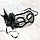 Венецианская маска, карнавальная маска, маска с перьями черная, фото 3