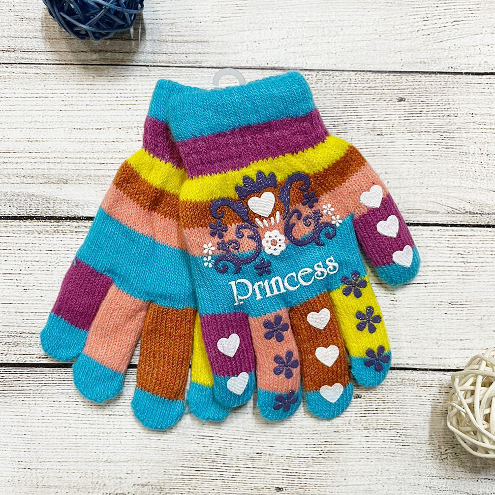 Детские перчатки Princess голубые - фото 1 - id-p112017722