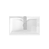 Тумба с раковиной July 50 см 1Д.. напольная (1 дверка). Белый глянец, фото 2