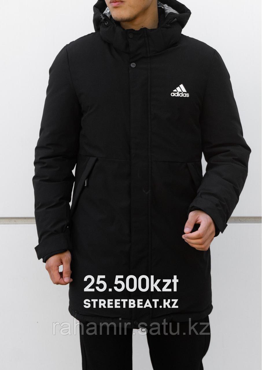 Куртка Adidas длинная чер 7015
