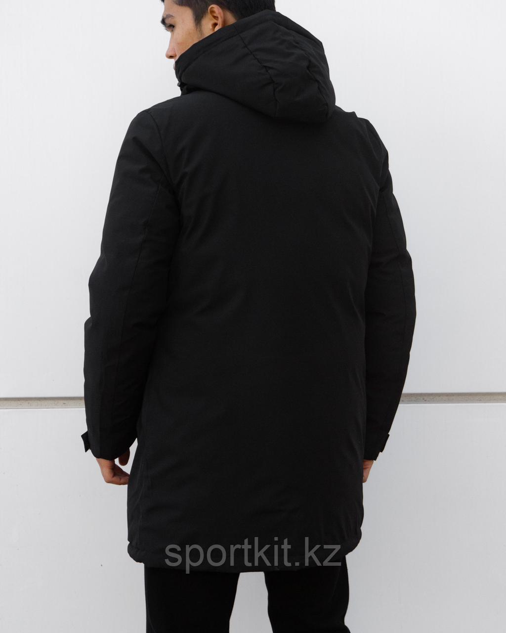 Куртка Adidas длинная чер 7015 - фото 2 - id-p112023845