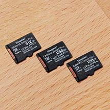 Карта памяти microSD 100MB/s A1 Kingston CANVAS Select Plus с переходником (64Gb U1), фото 2