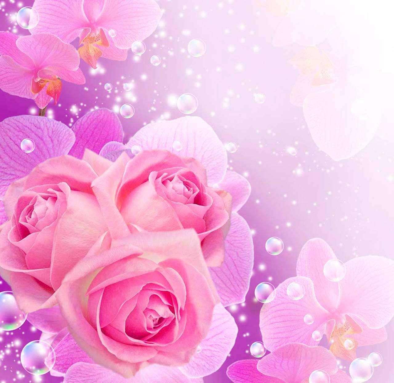 Крупные розовые розы 4-030 - фото 2 - id-p111666462