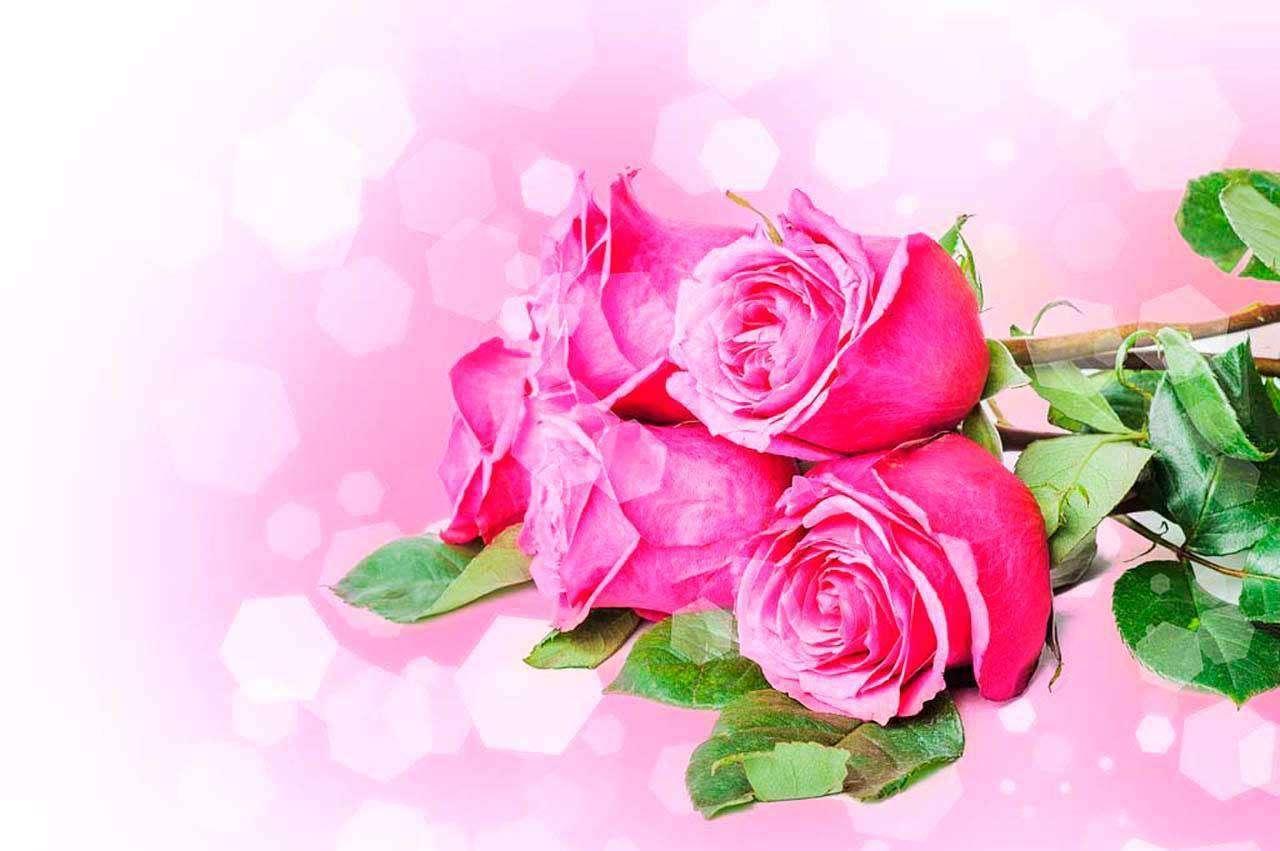 Букет розовых роз 4-058 - фото 2 - id-p111666486