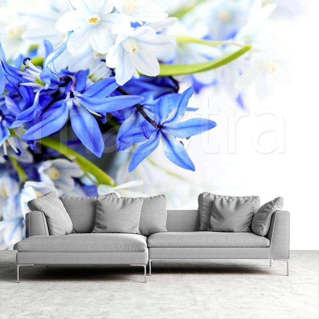 Синие цветы на стену 9-085 - фото 3 - id-p111666889