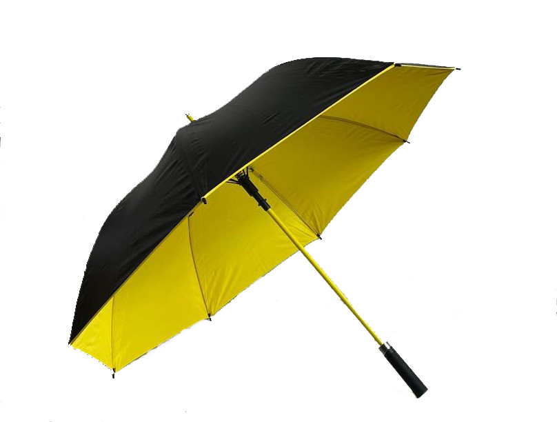 Зонт трость мужской автомат 95 см черно-желтый - фото 1 - id-p112036142