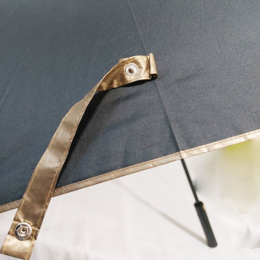 Зонт трость мужской автомат 95 см черно-золотистой - фото 5 - id-p112036032