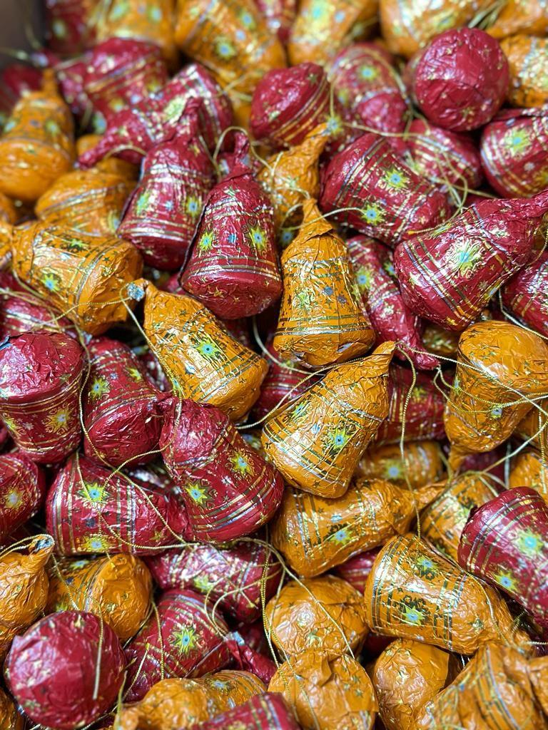 Шоколадные новогодние игрушки на Ёлку КОЛОКОЛЬЧИКИ 1кг