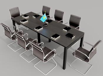 Конференц-стол на металлических опорах (2400*900*750) - фото 3 - id-p112051005