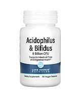 Lake avenue пробиотики, acidophilus и bifidus, 8млрд кое, 60 растительных капсул