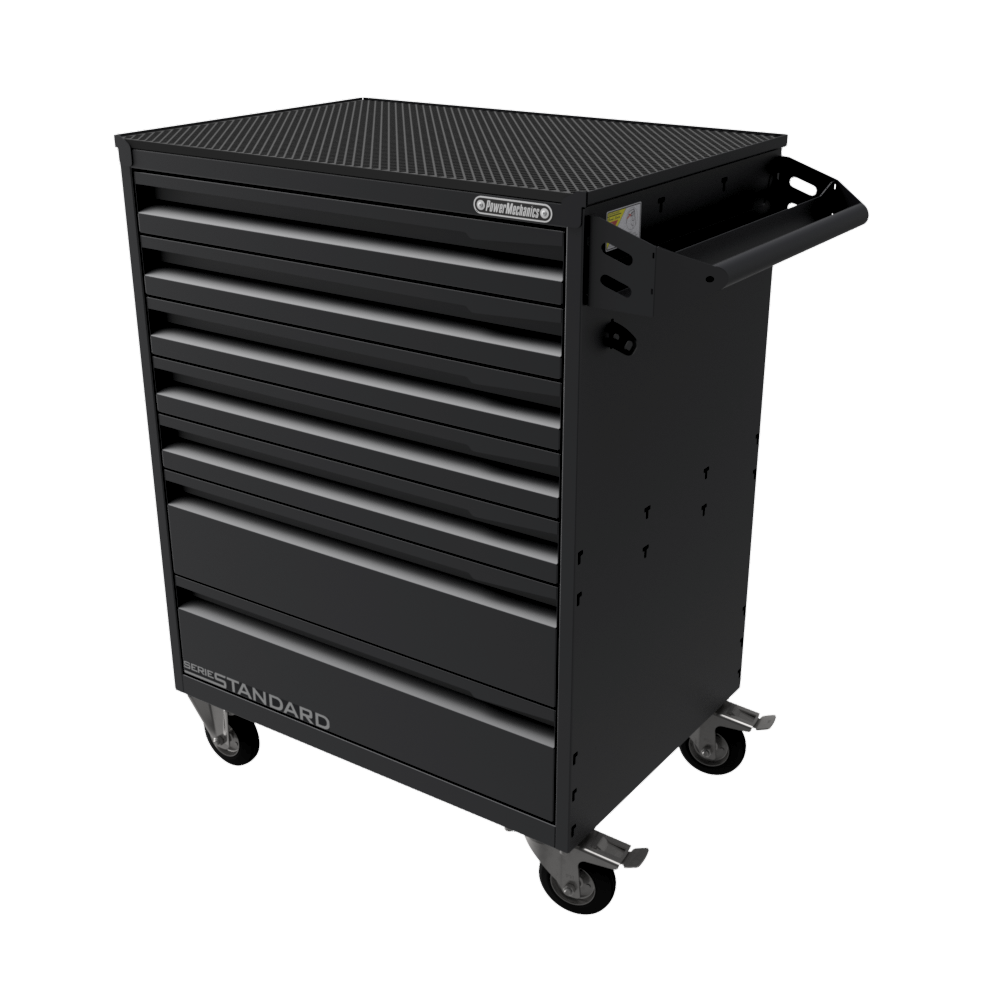 Тумба для инструментов, 7 выдвижных ящиков /PowerMechanics-STW10071001DD/ тележка, фото 1