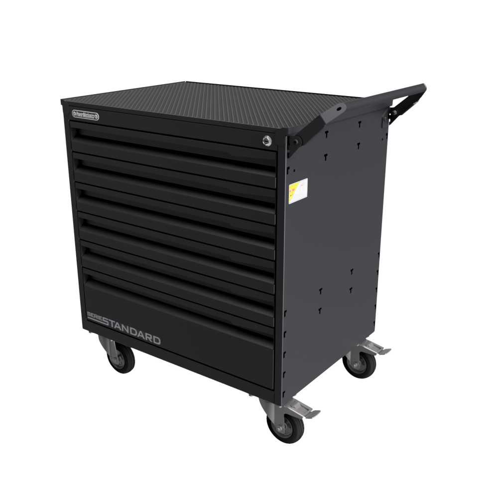 Тумба для инструментов, 6 выдвижных ящиков /PowerMechanics-STW11161001DD/ тележка, фото 1