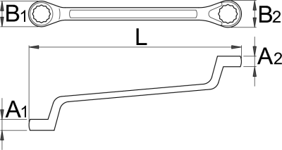 Ключ накидной с изгибом 13x17 UNIOR 600519 - фото 2 - id-p112059822