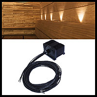 Стекловолоконная подсветка полков и спинок в финской сауне Cariitti VPAC-1527-G217 (16+1 точка, 16 Вт)