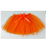 Оранжевая фатиновая юбка для девочки 3-х слойная