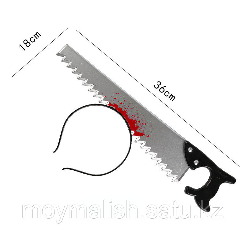 Обманка-ободок "Нож в голове" (топор, ножницы, ножовка) - фото 5 - id-p112061613