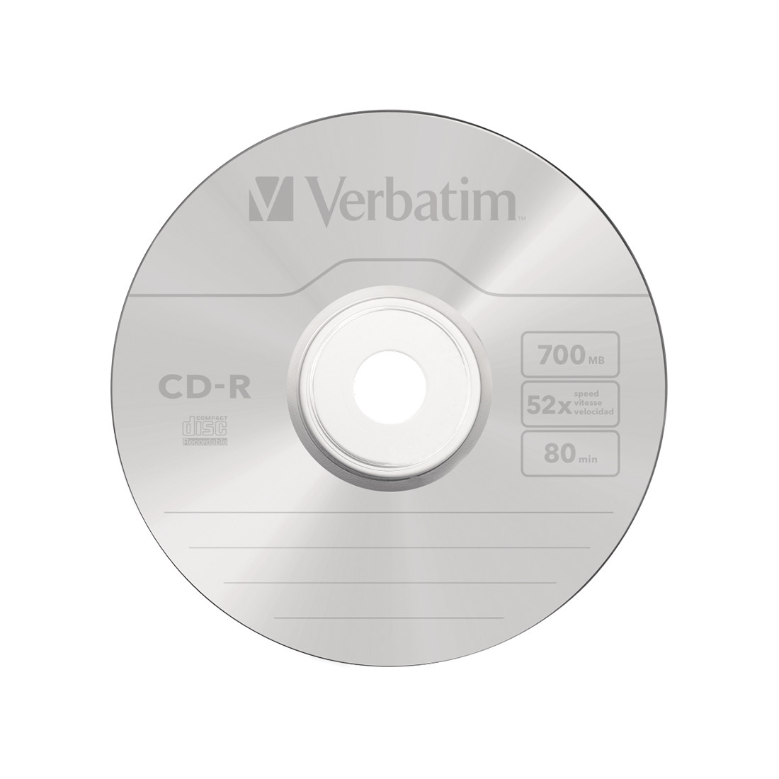 Диск CD-R  Verbatim  (43343) 700MB  52х  50шт в упаковке  Незаписанный