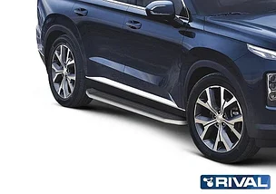 Пороги "Premium" + комплект крепежа, Hyundai Palisade 2020-2024, фото 2