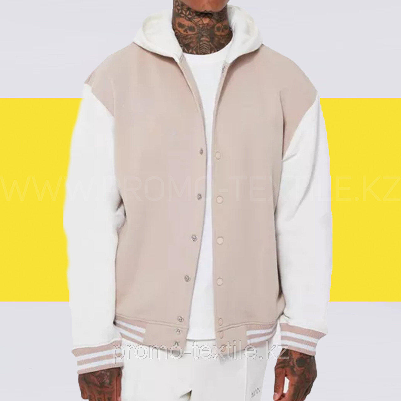 Бомбер куртка с капюшоном / Толстовка бомбер на капюшоне - фото 1 - id-p107251572